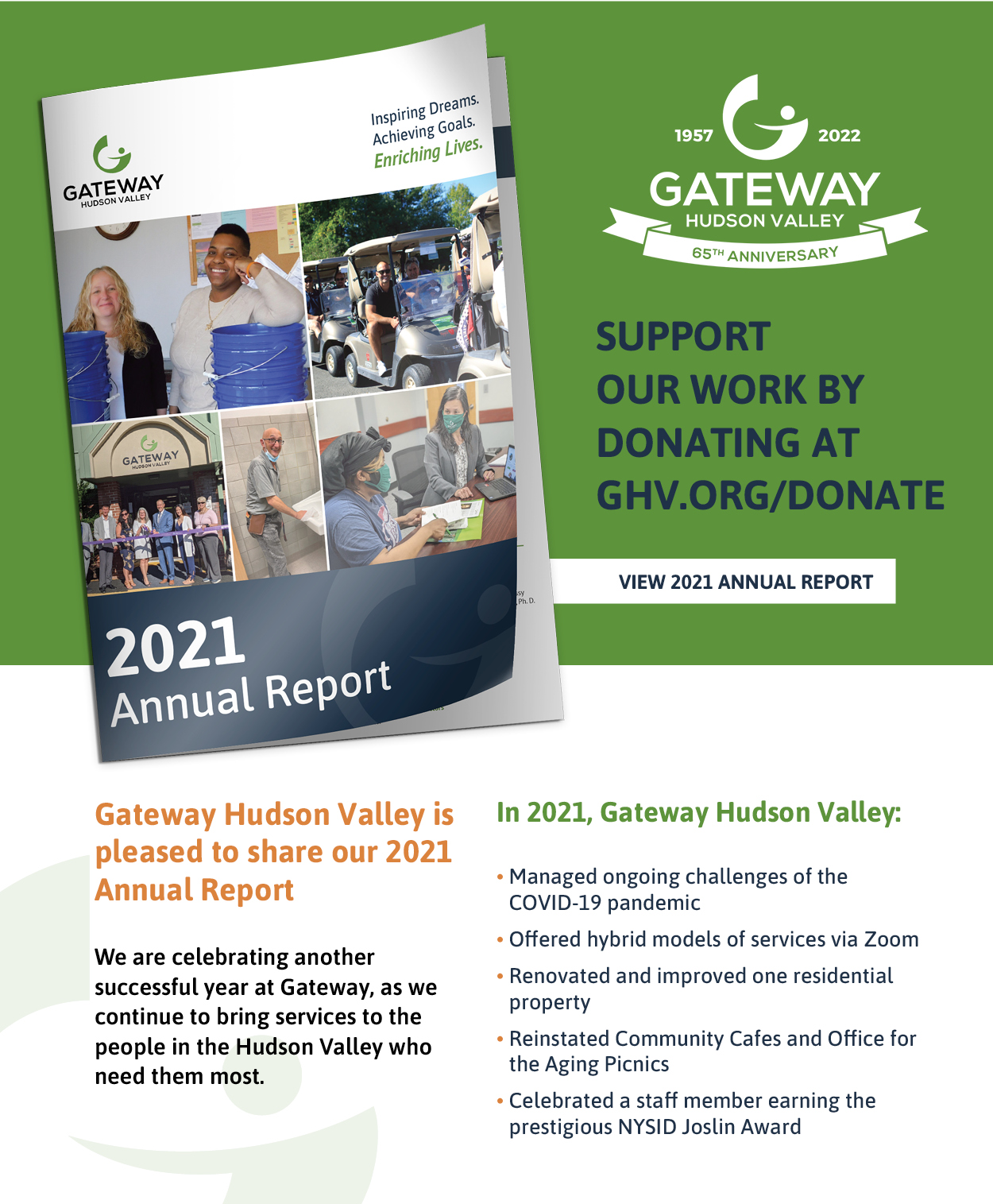 Gateway 2021 Annual Report cover