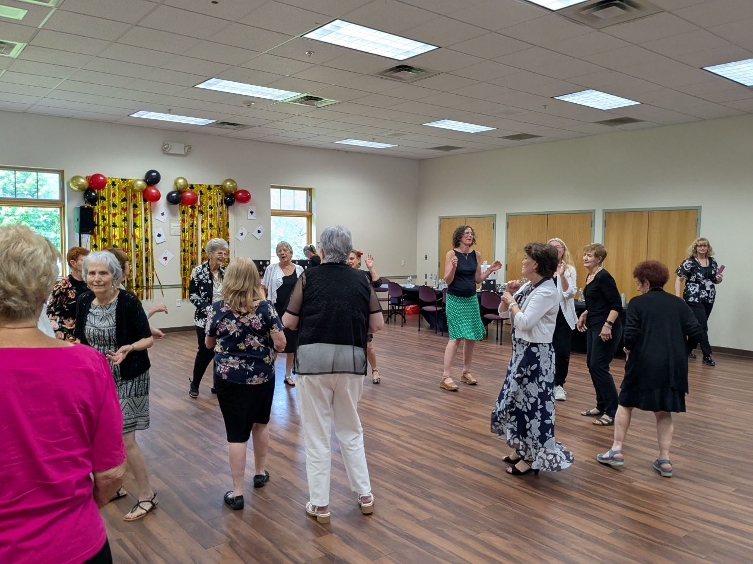 people dancing inside